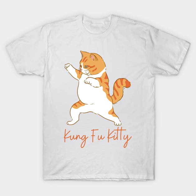 Kitty Kung Fu T-Shirt by TammyWinandArt